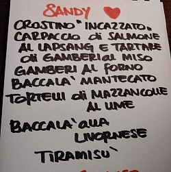 Menù Sandy
